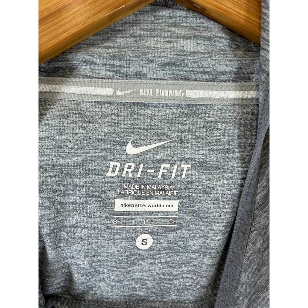 Nike Running Dri-FIT Hoodie Grey Heather Cow Neck 685818-065 Womens Small - Picture 13 of 16